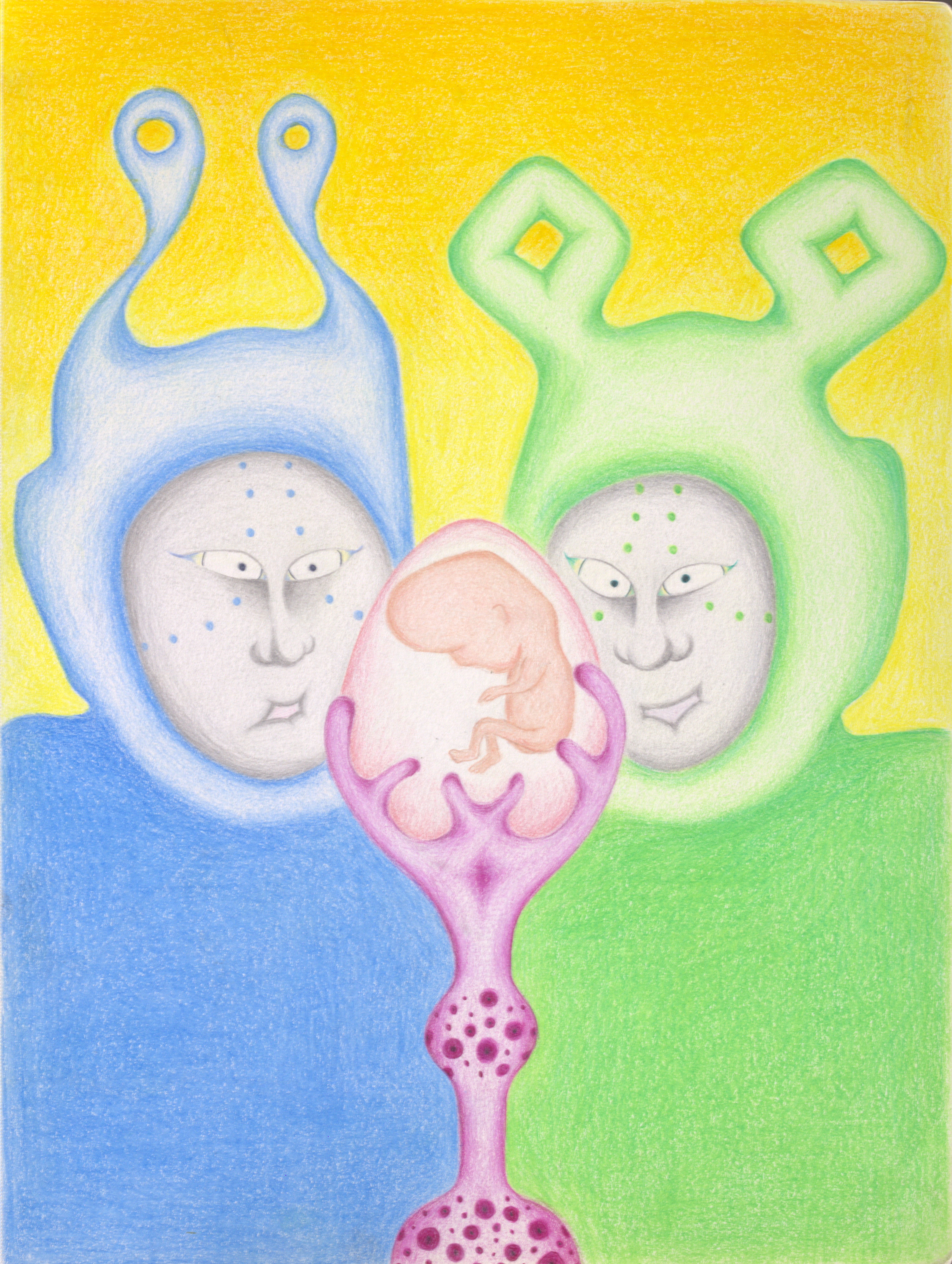 Colored pencil on paper, 9 x 12 in