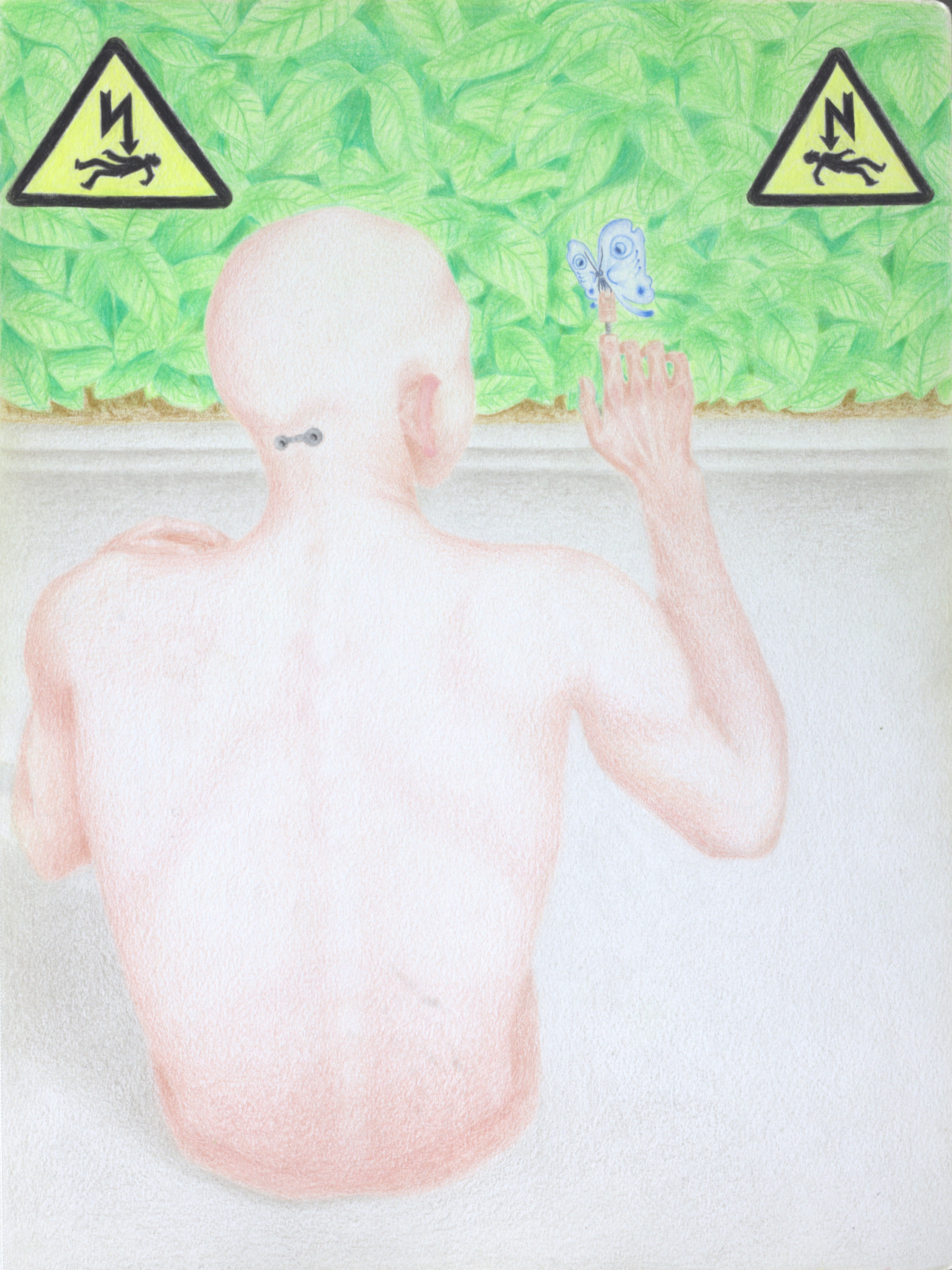 Colored pencil on paper, 9 x 12 in