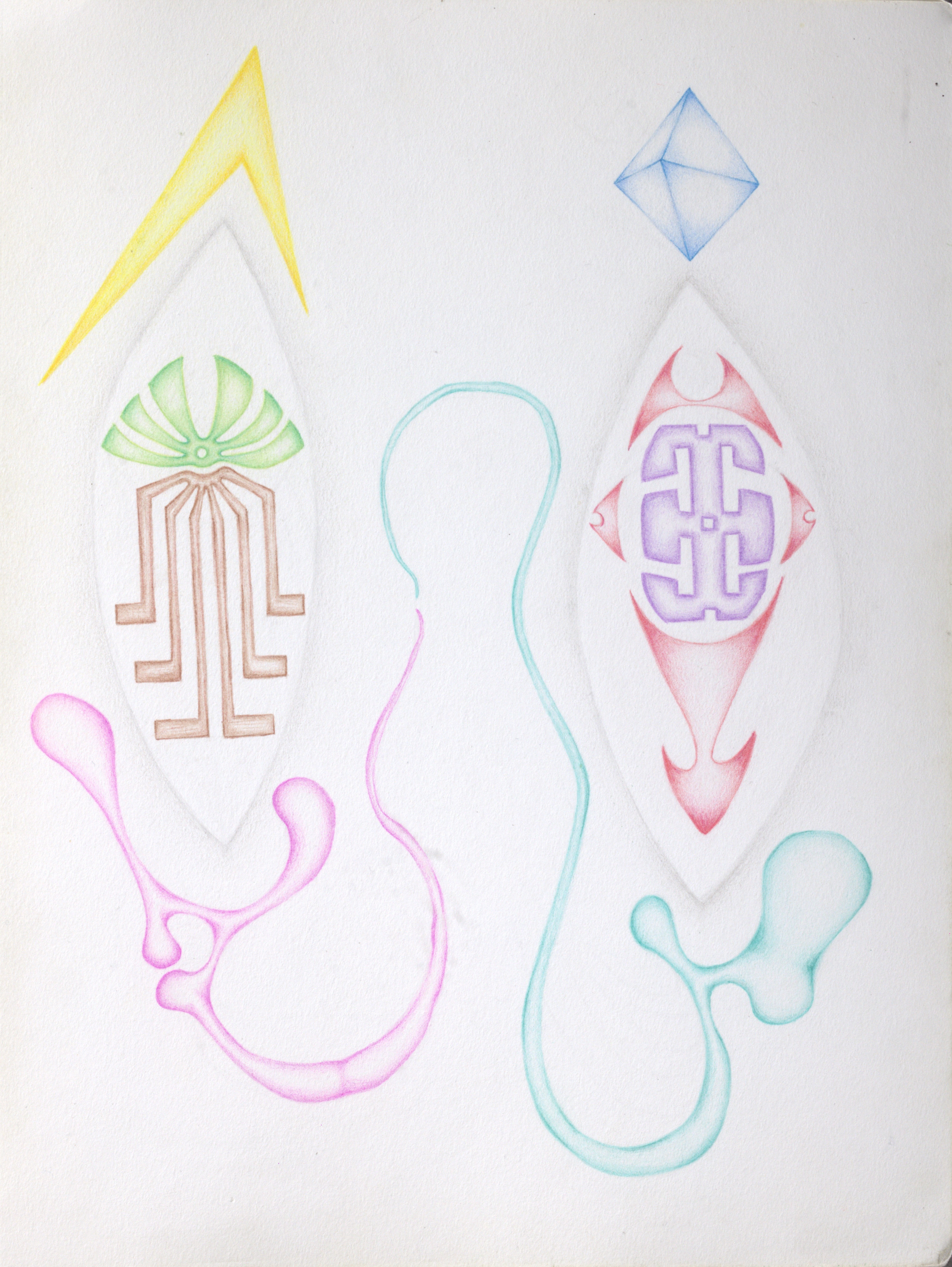 Colored pencil on paper, 9 x 12 in