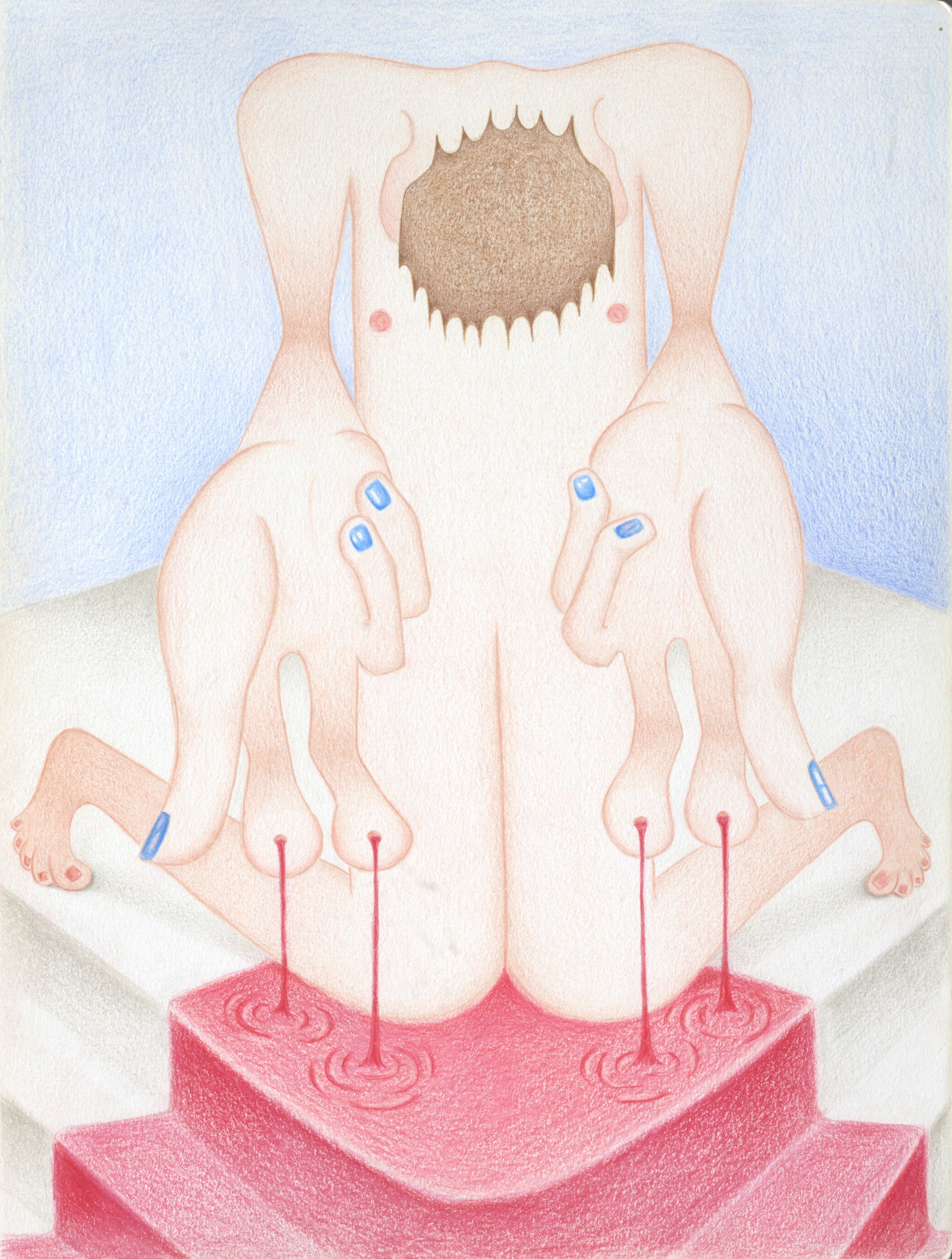 Colored pencil on paper, 9 x 12 in