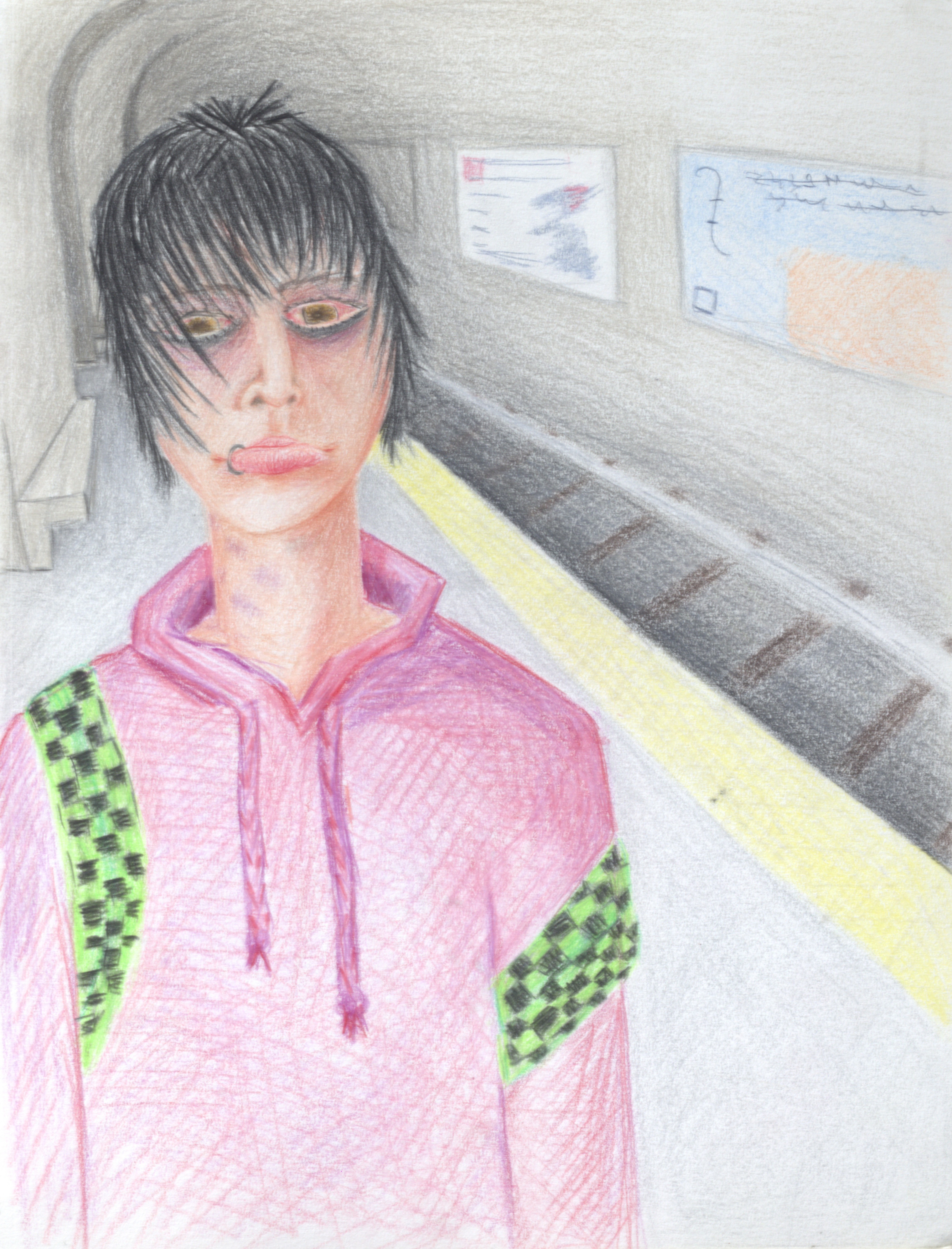 Colored pencil on paper, 9 x 12 in